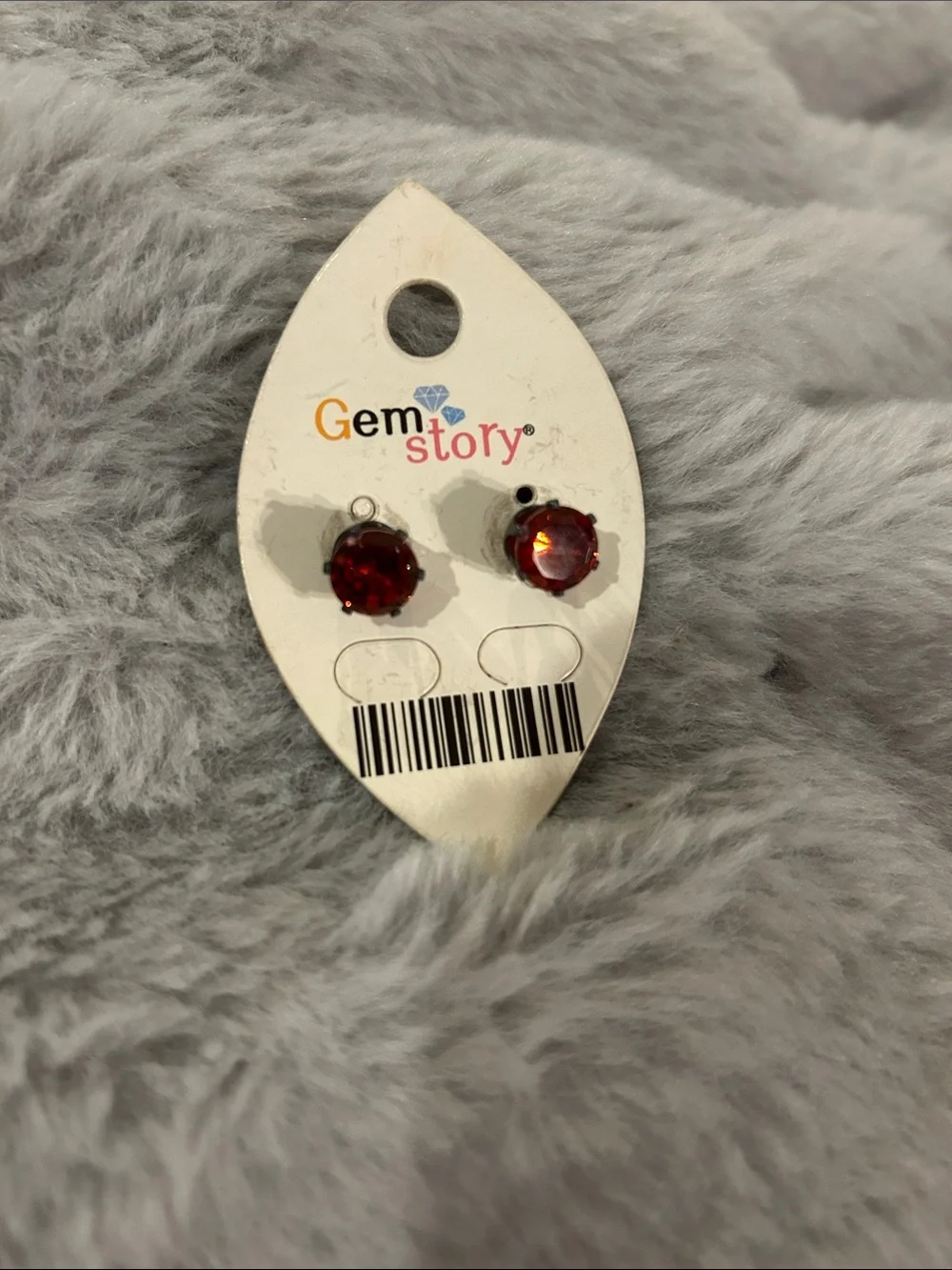 Red Crystal Stud Earrings